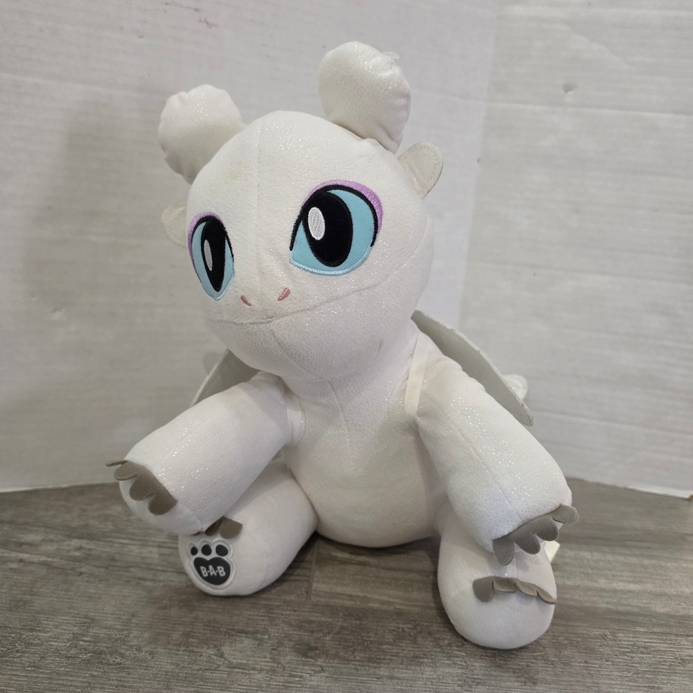 Build-A-Bear Light Fury Dragon Plush with Wings - How to Train Your Dragon BAB